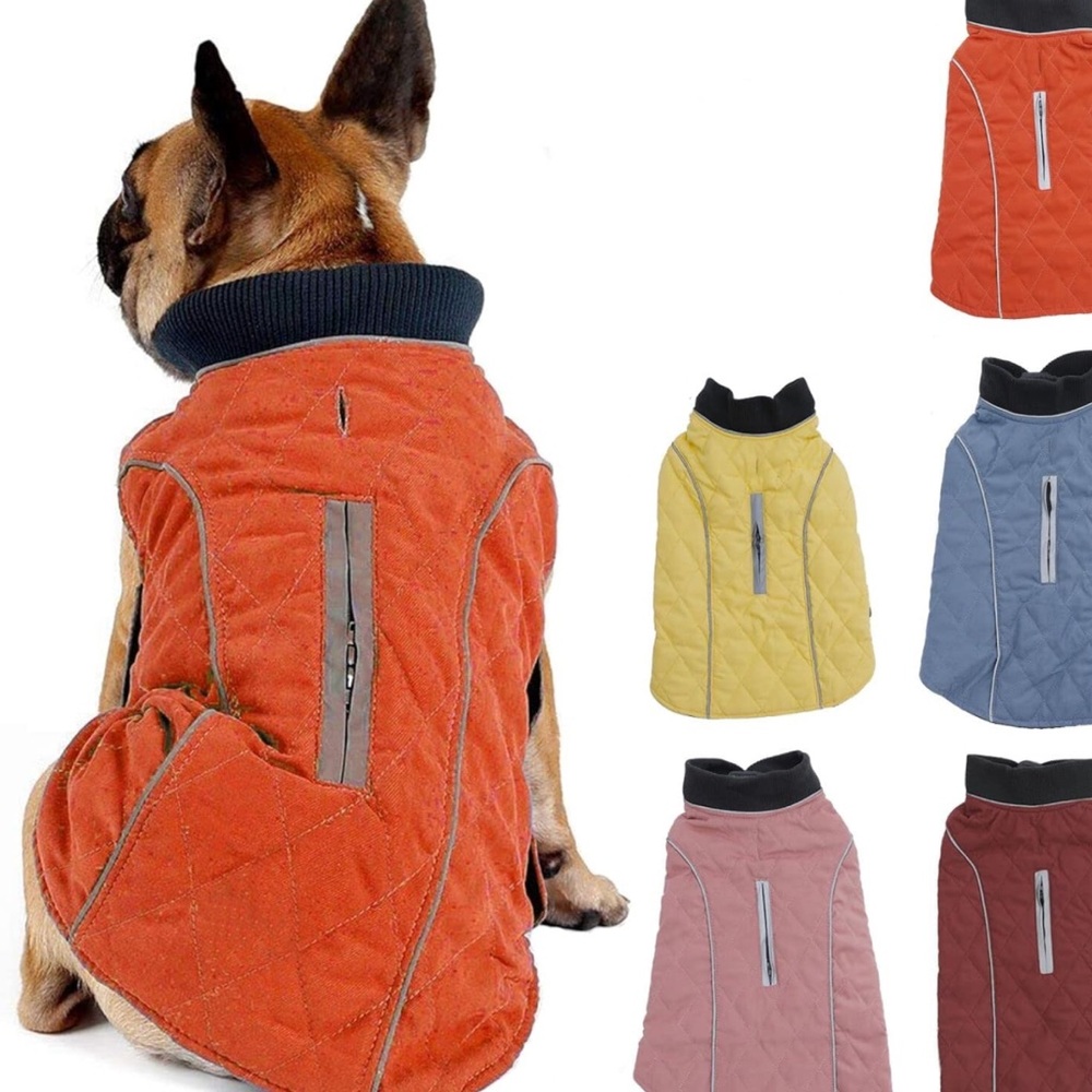 Reflective Dog Jacket Dog Coat Warm Padded Puffer Jacket